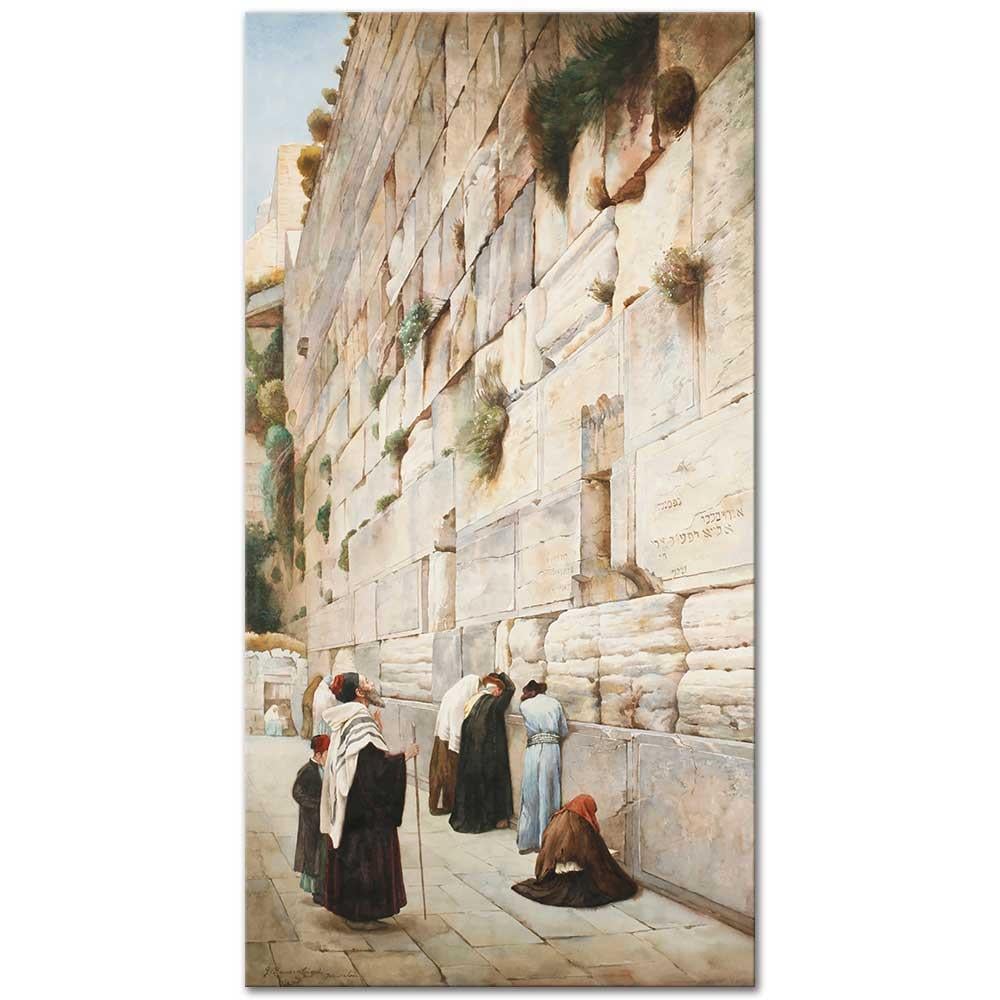 Gustav Bauernfeind Ağlama Duvarı Kudüs Kanvas Tablo