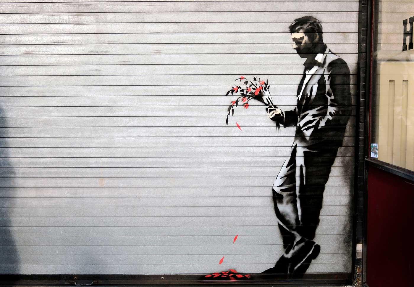 Banksy Bekleyiş Kanvas Tablo