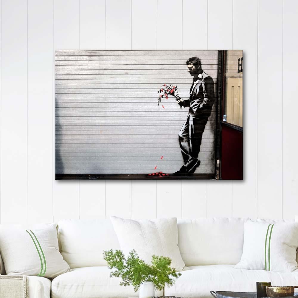 Banksy Bekleyiş Kanvas Tablo