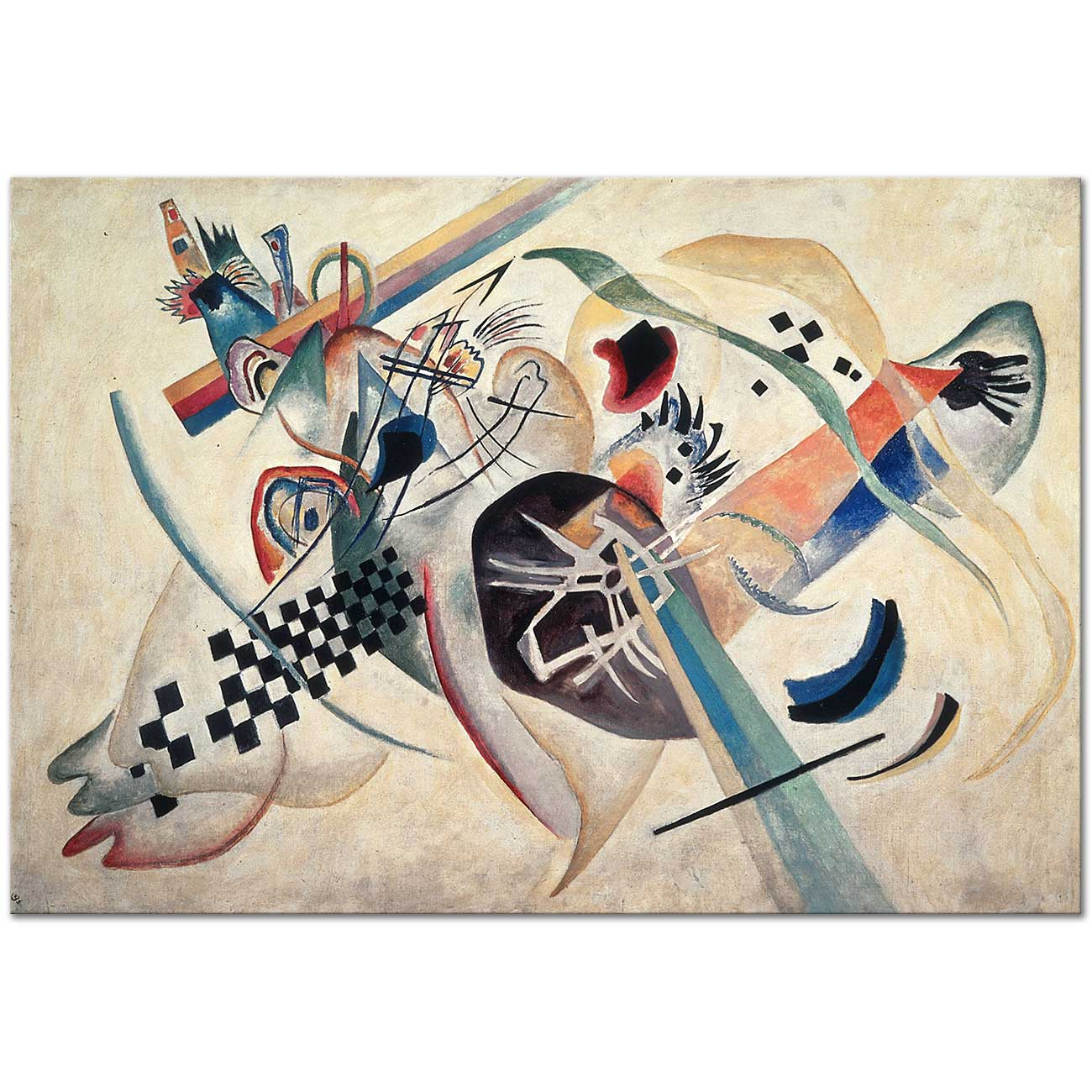 Wassily Kandinsky Kompozisyon 01 Kanvas Tablo