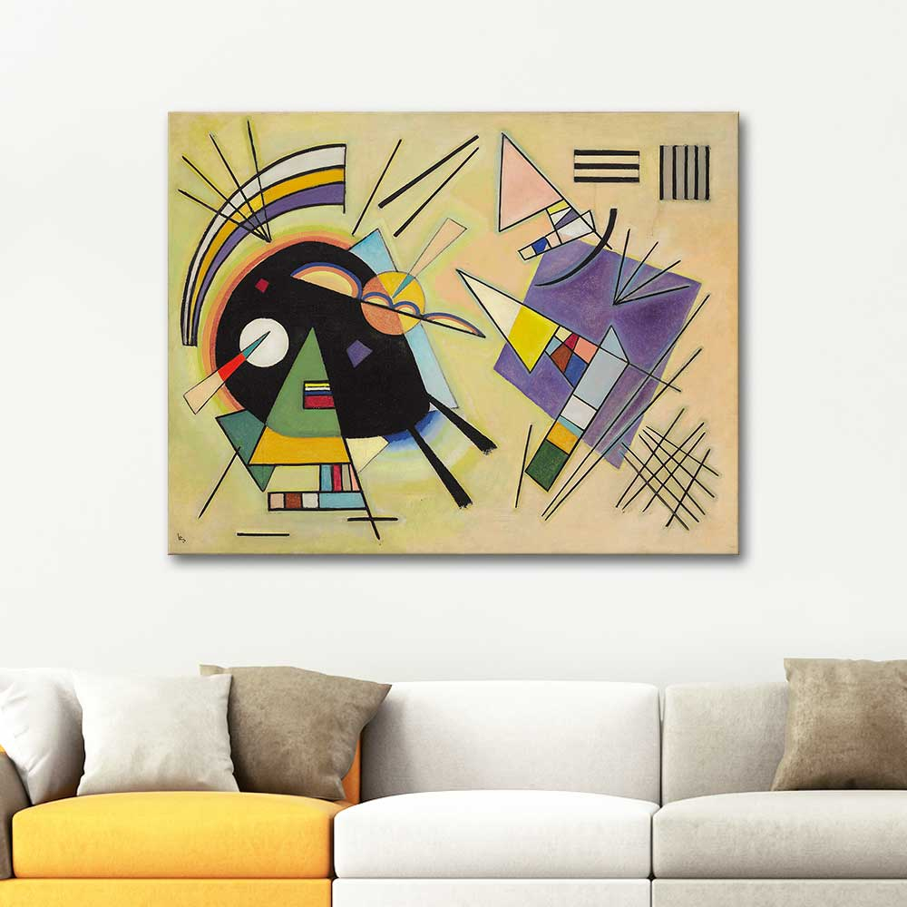 Wassily Kandinsky Kompozisyon Siyah ve Violet Kanvas Tablo