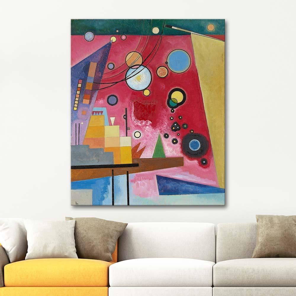 Wassily Kandinsky Ağır Kırmızı Kanvas Tablo