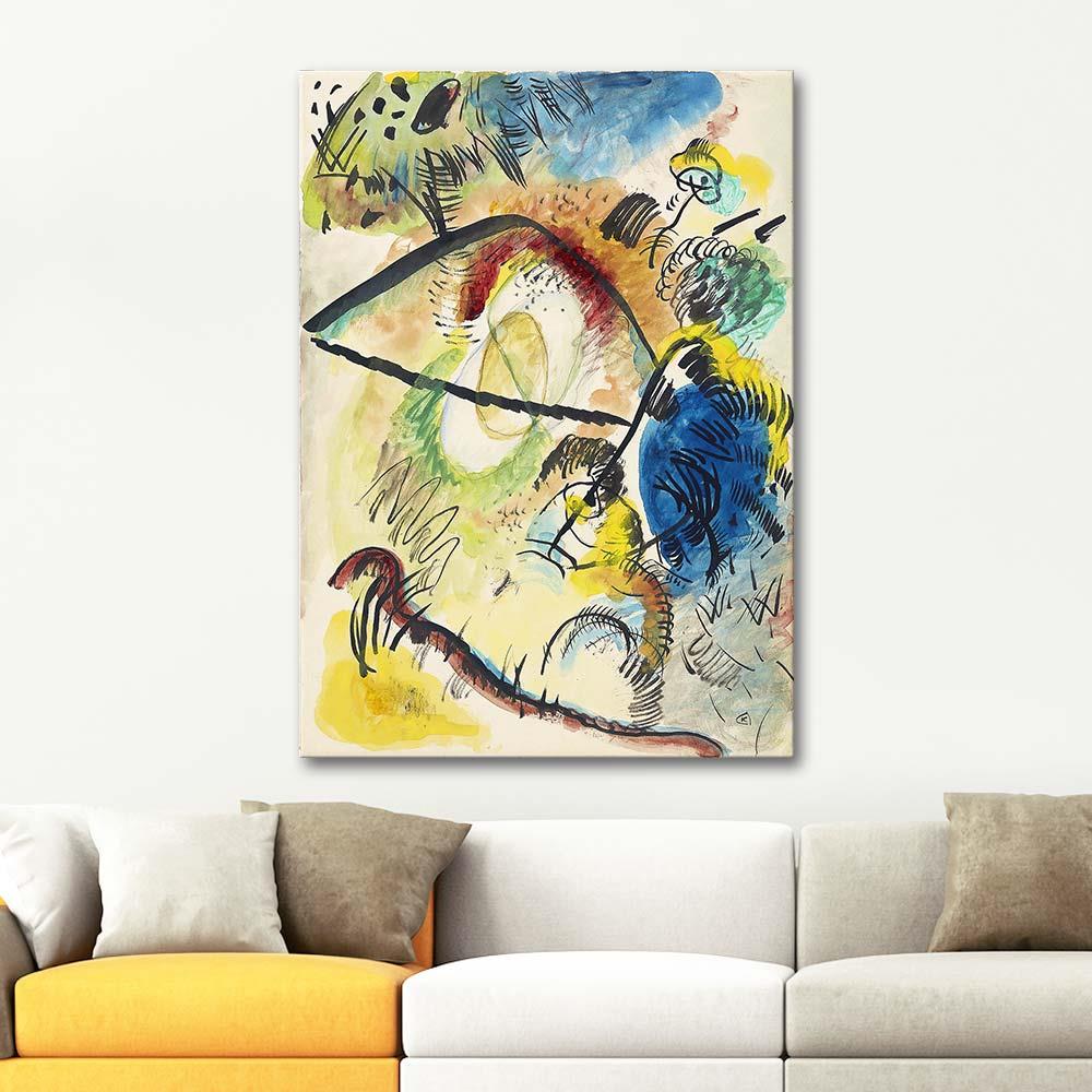 Wassily Kandinsky Watercolor IX With Black Lines Art Print