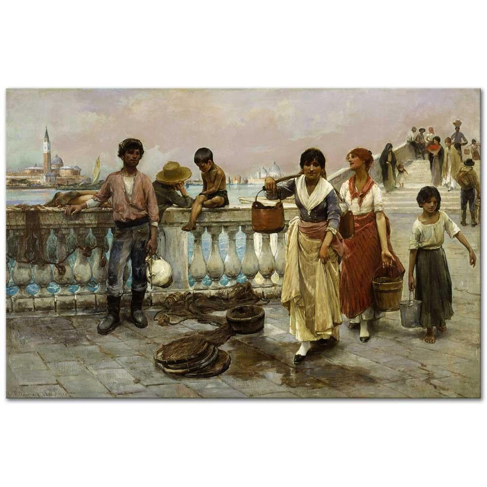 Frank Duveneck Su Taşıyanlar Venedik Kanvas Tablo