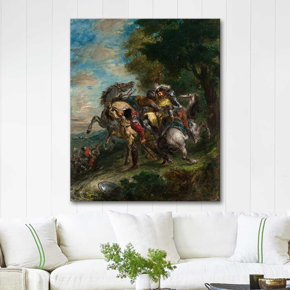 Eugene Delacroix Weislingen Götz'ün Adamları Tarafından Yakalanırken Kanvas Tablo