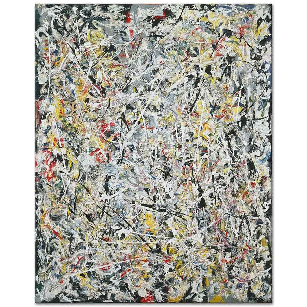 Jackson Pollock Beyaz Işık Kanvas Tablo