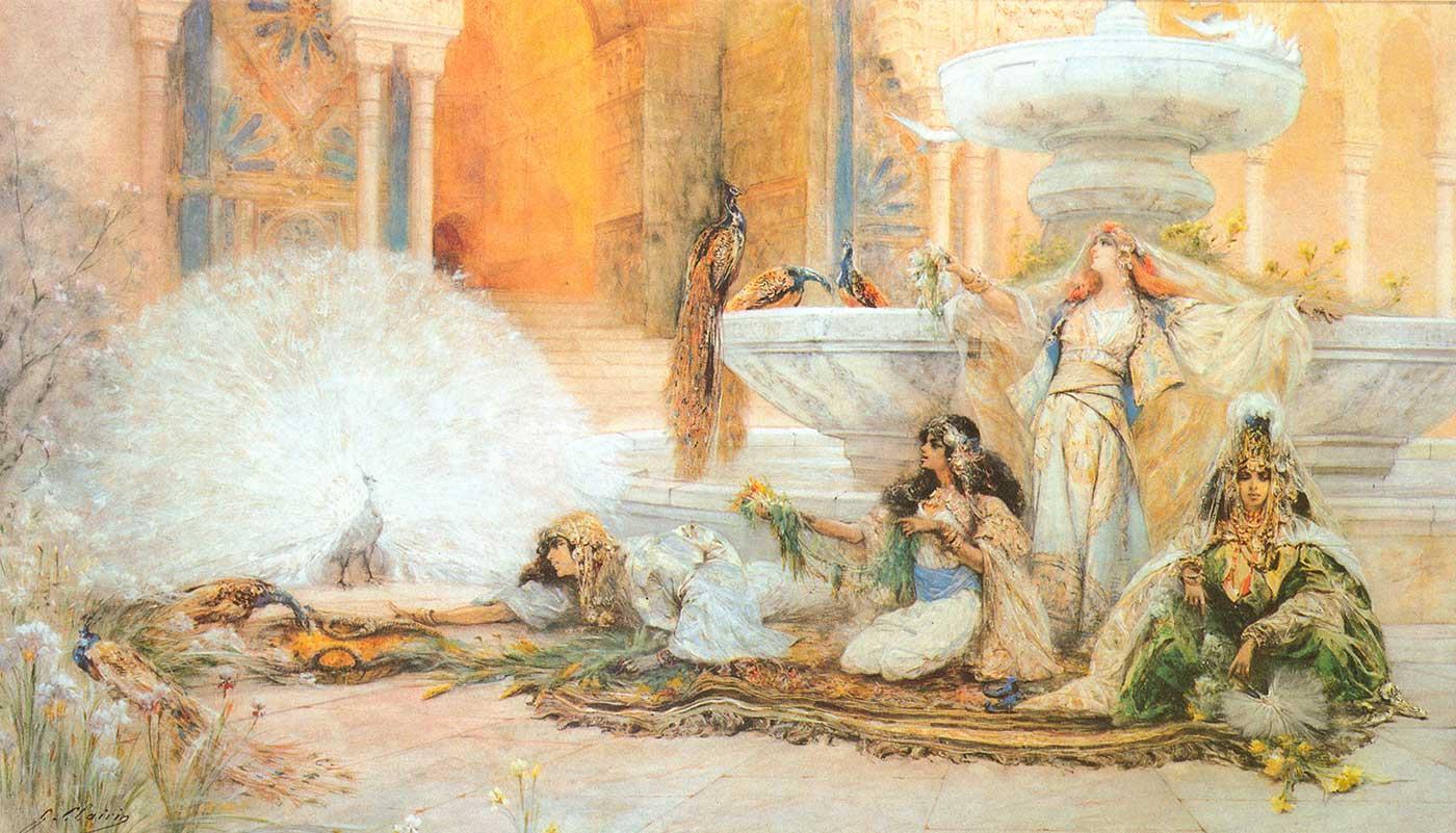 White Peacocks by Georges Clairin as Art Print