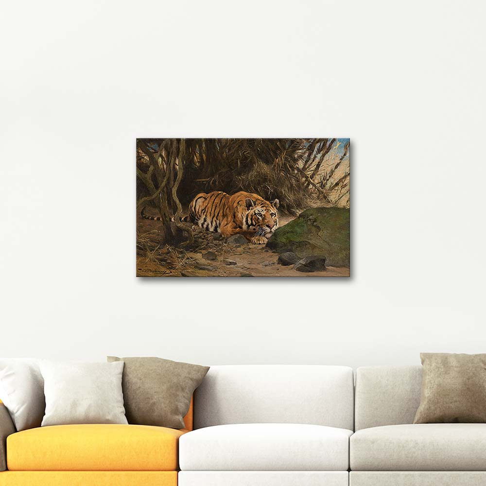 Wilhelm Kuhnert Tiger After His Prey Art Print