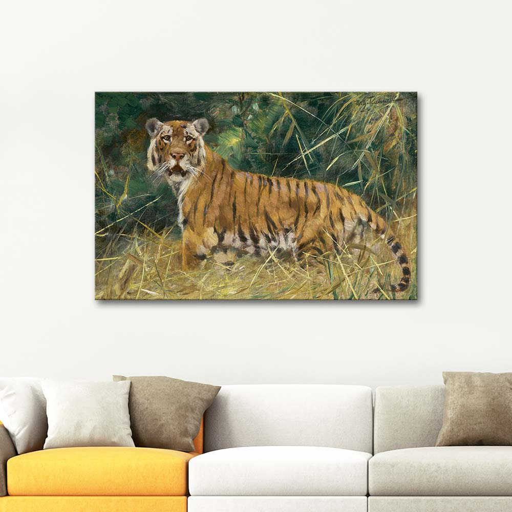 Wilhelm Kuhnert Tiger On The Alert Art Print