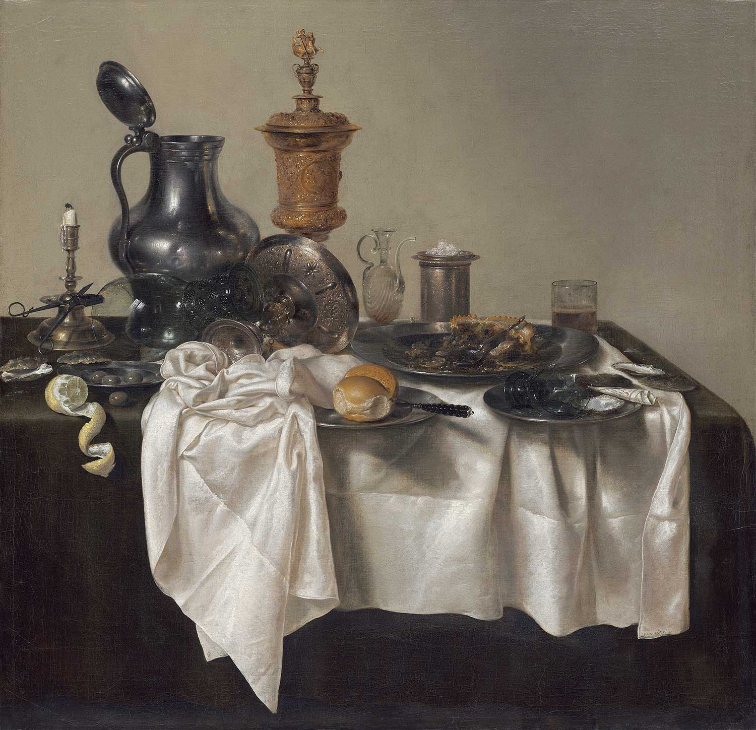 Willem Claesz Heda Banquet Piece With Mince Pie Art Print