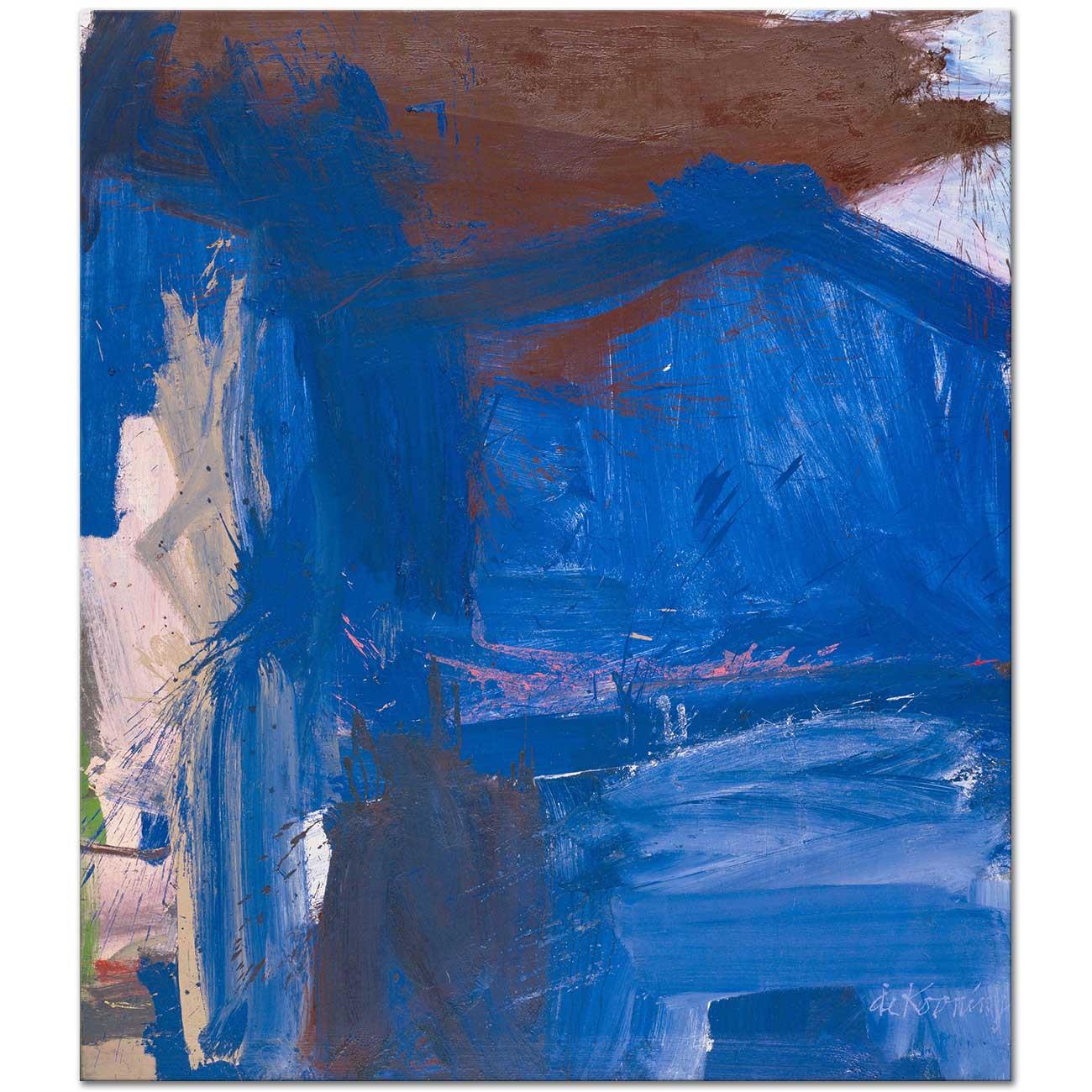 Willem de Kooning Napoli'de Ağaç Kanvas Tablo