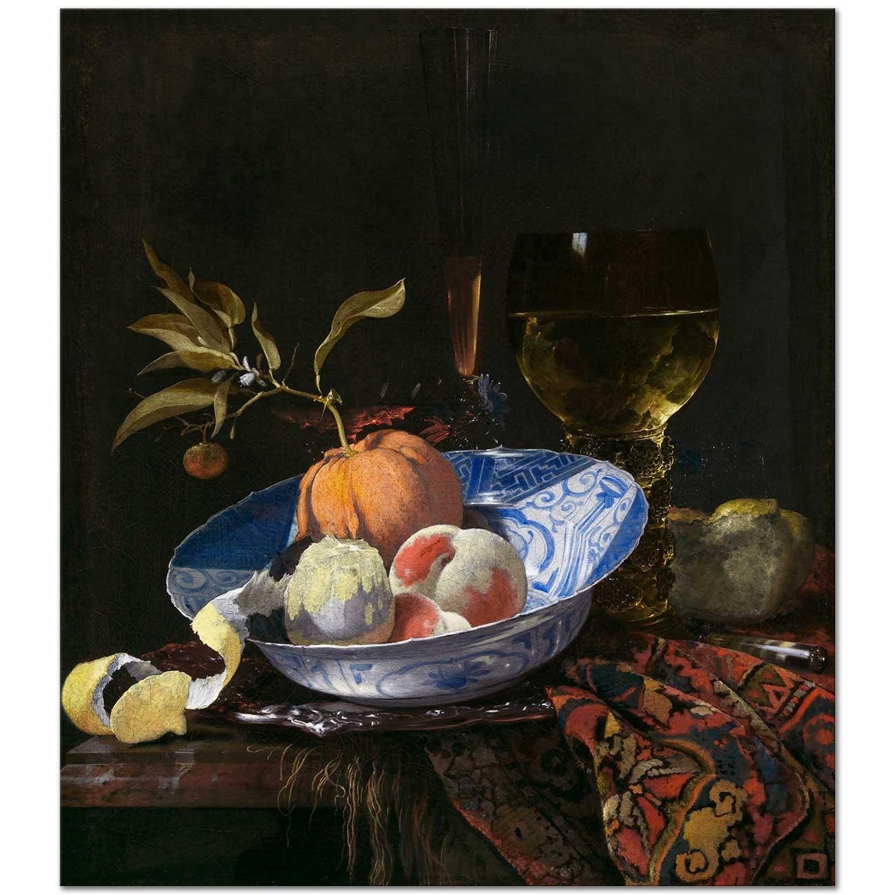 Willem Kalf Limon Kabuklu Natürmort Kanvas Tablo