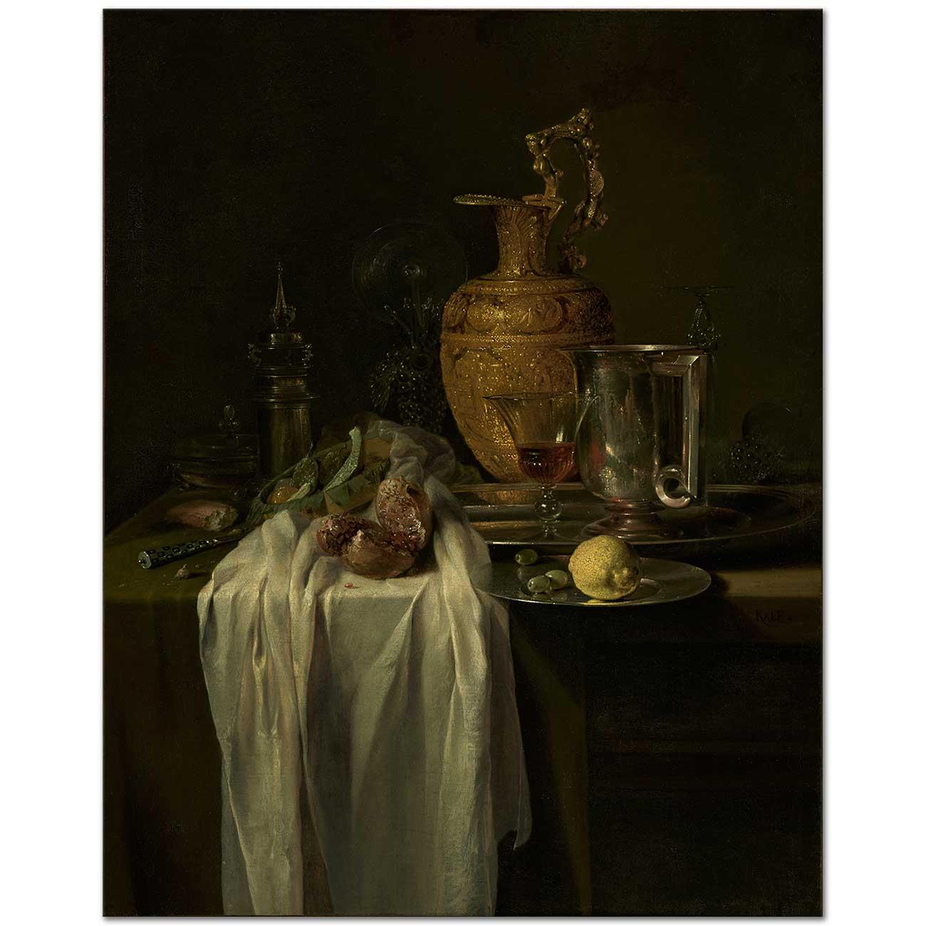 Still Life with Pitcher by Willem Kalf