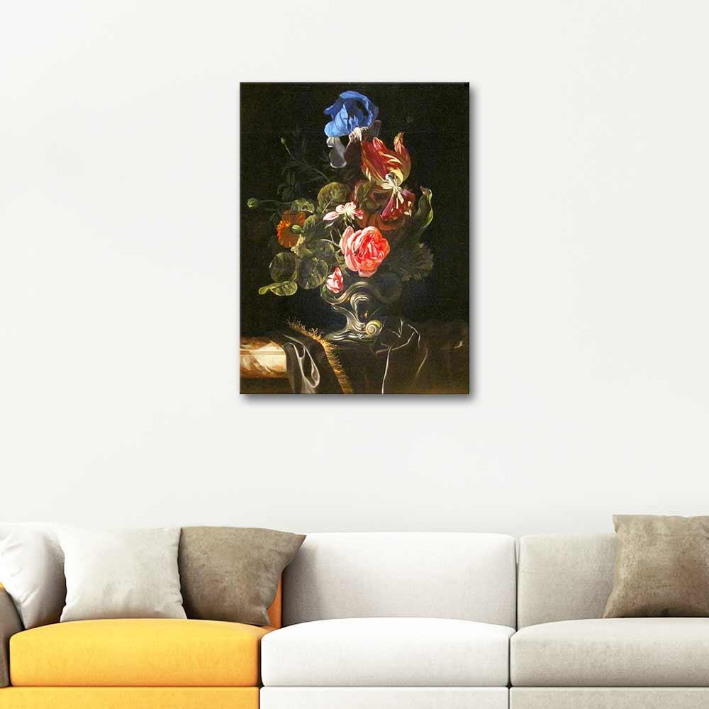 Willem van Aelst Çiçekler Kanvas Tablo