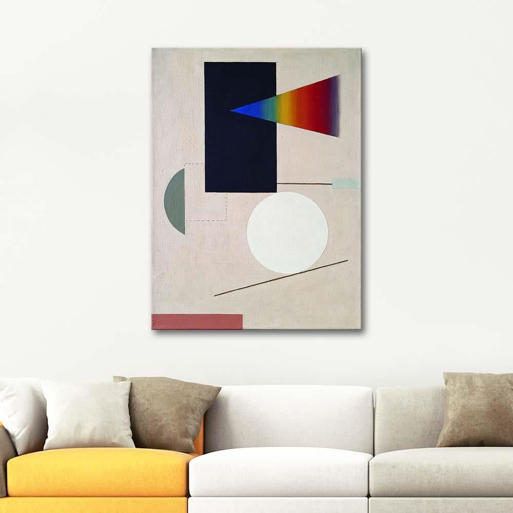 Willi Baumeister Spectrum with White Circle on Pink Art Print