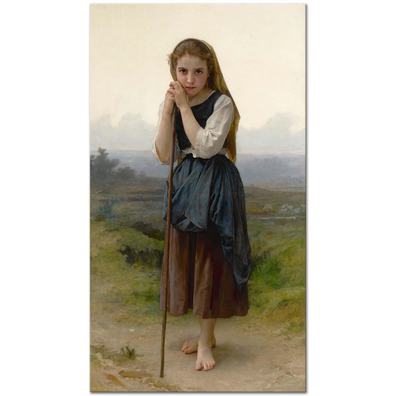 A Little Shepherdess by William Adolphe Bouguereau