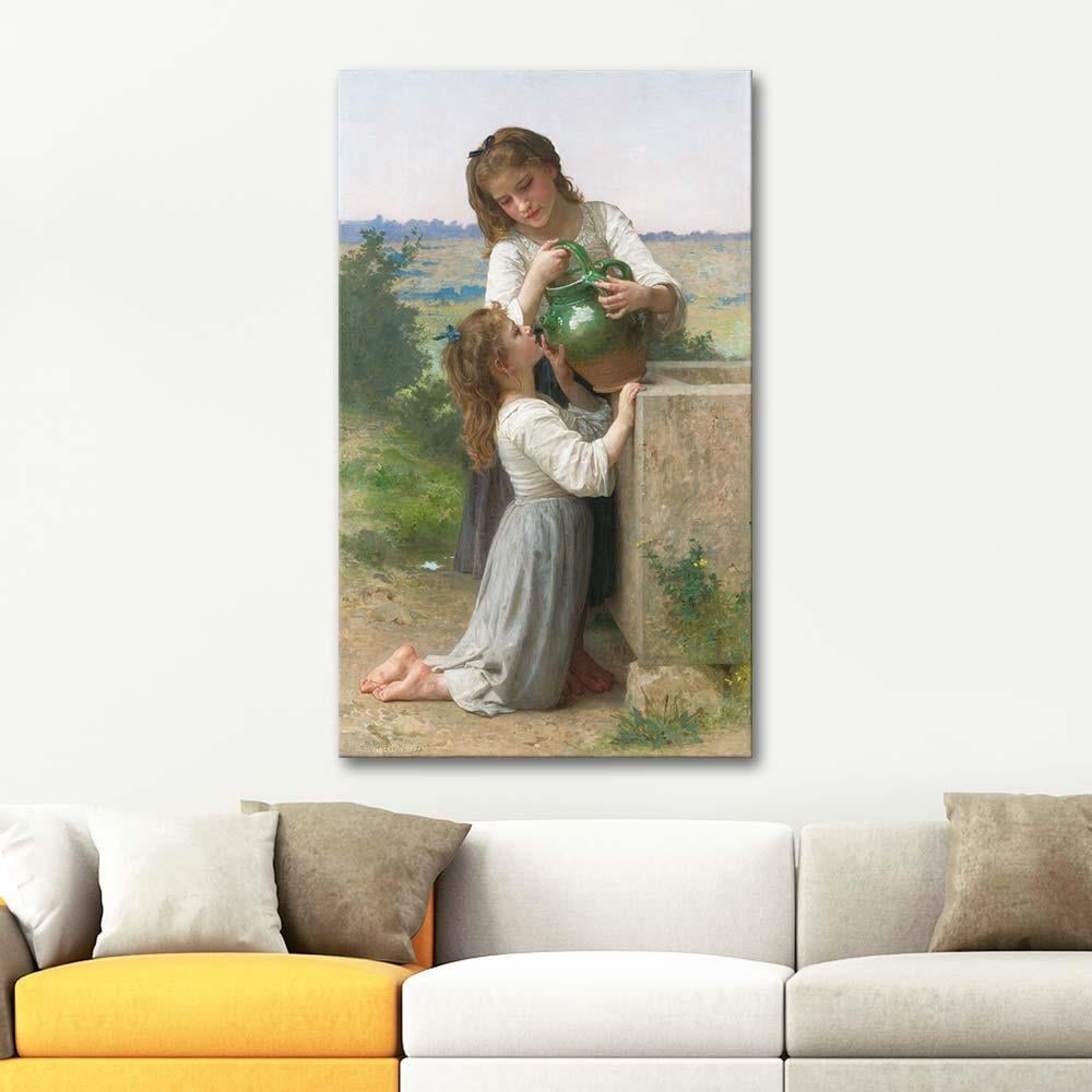 William Adolphe Bouguereau Çeşme Başında Kanvas Tablo