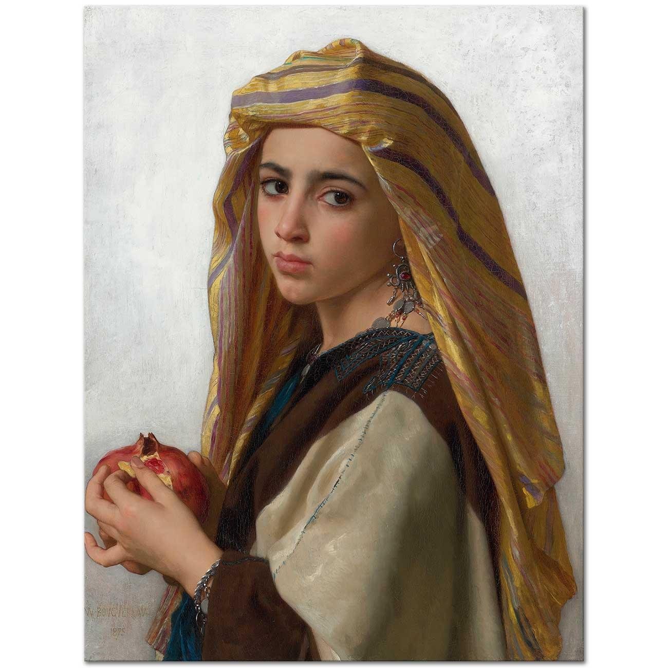 William Adolphe Bouguereau Girl with a Pomegranate by William Adolphe Bouguereau