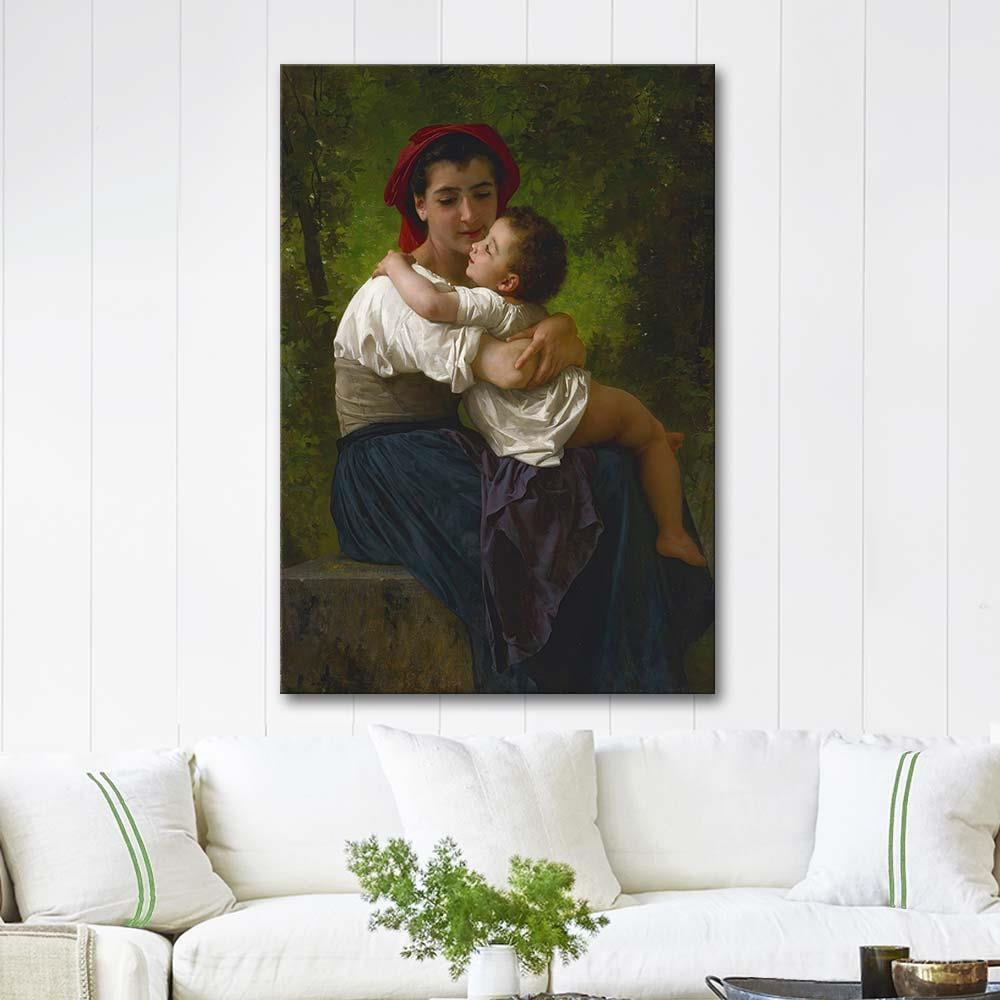 William Adolphe Bouguereau Le Petit Câlin Art Print