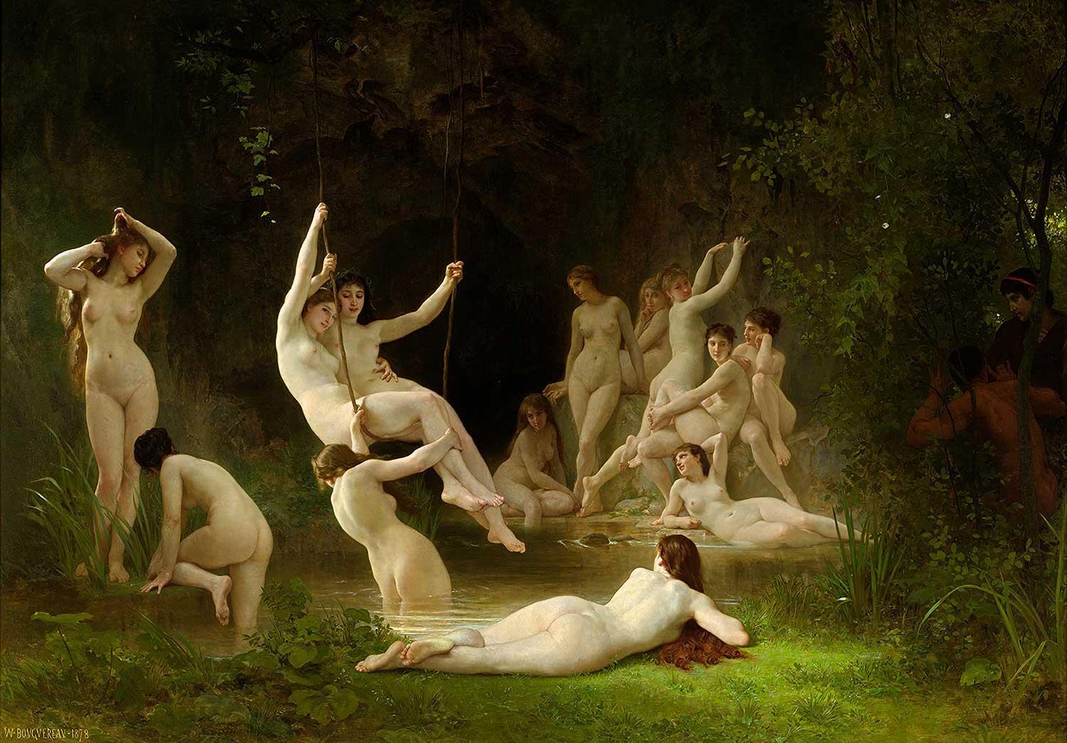 William Adolphe Bouguereau Su Perileri Kanvas Tablo