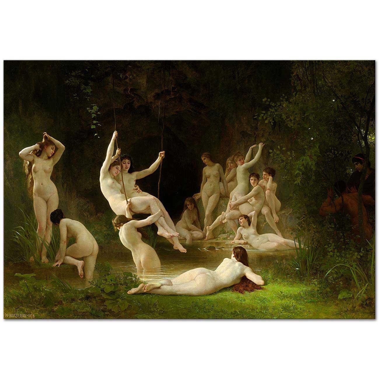 William Adolphe Bouguereau Su Perileri Kanvas Tablo