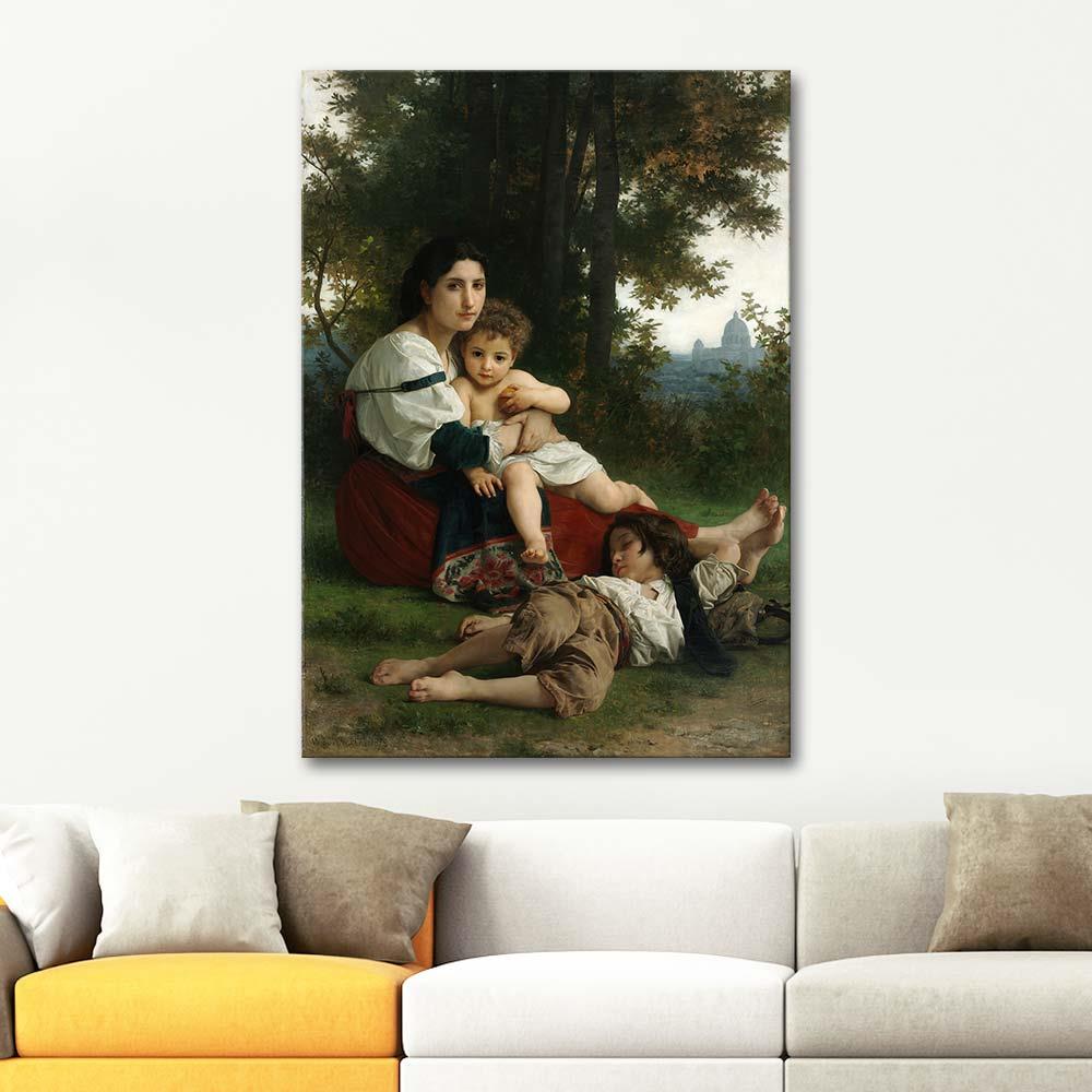 William Adolphe Bouguereau Dinlenme Kanvas Tablo