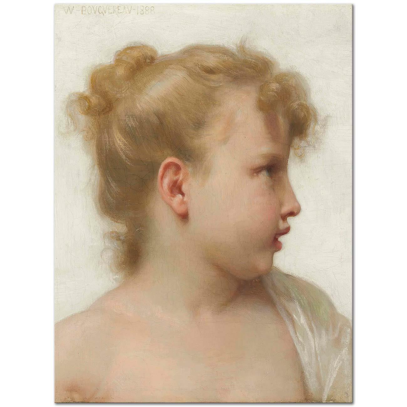 William Adolphe Bouguereau Study for Head of a Little Girl Art Print