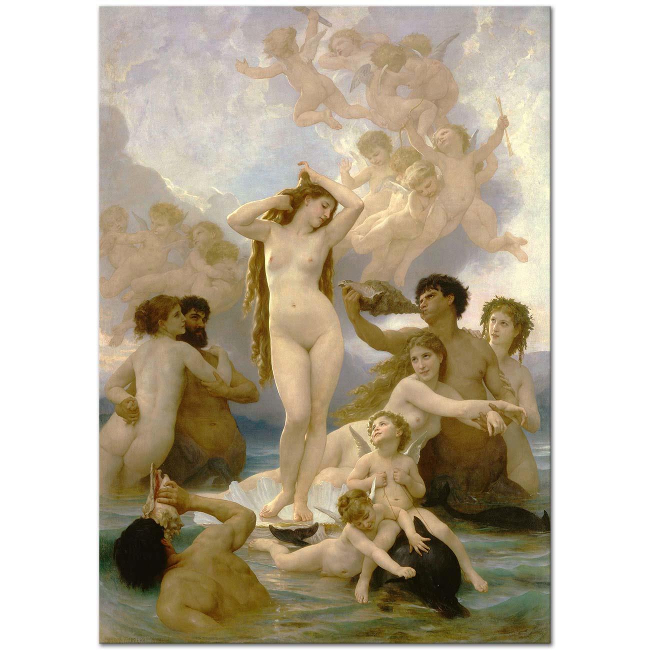 William Adolphe Bouguereau Venüs'ün Doğuşu Kanvas Tablo