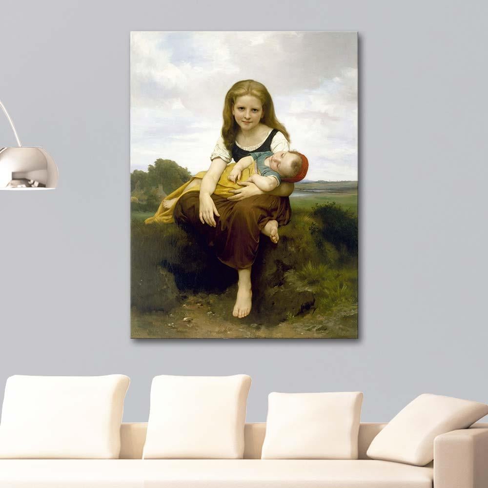 William Adolphe Bouguereau The Elder Sister Art Print