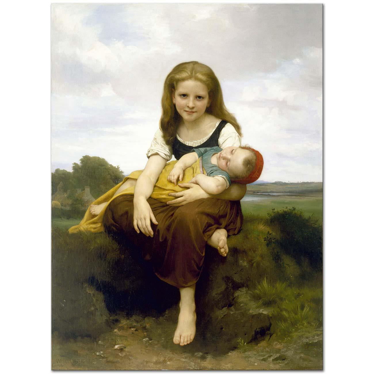 The Elder Sister by William Adolphe Bouguereau