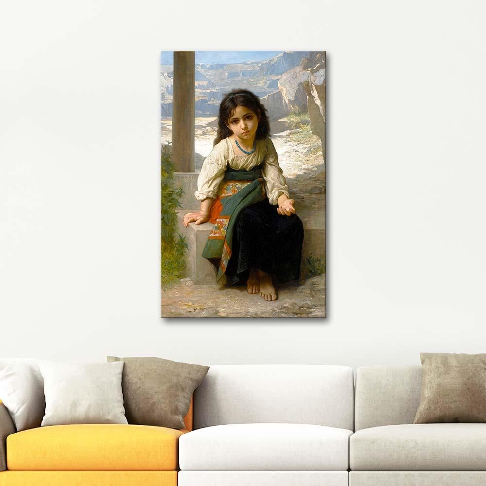 William Adolphe Bouguereau The Little Beggar Art Print