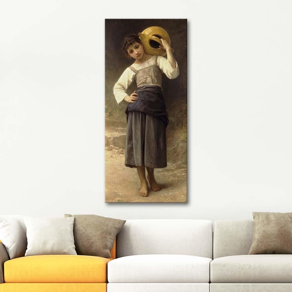 William Adolphe Bouguereau Young Girl Going to the Spring Art Print