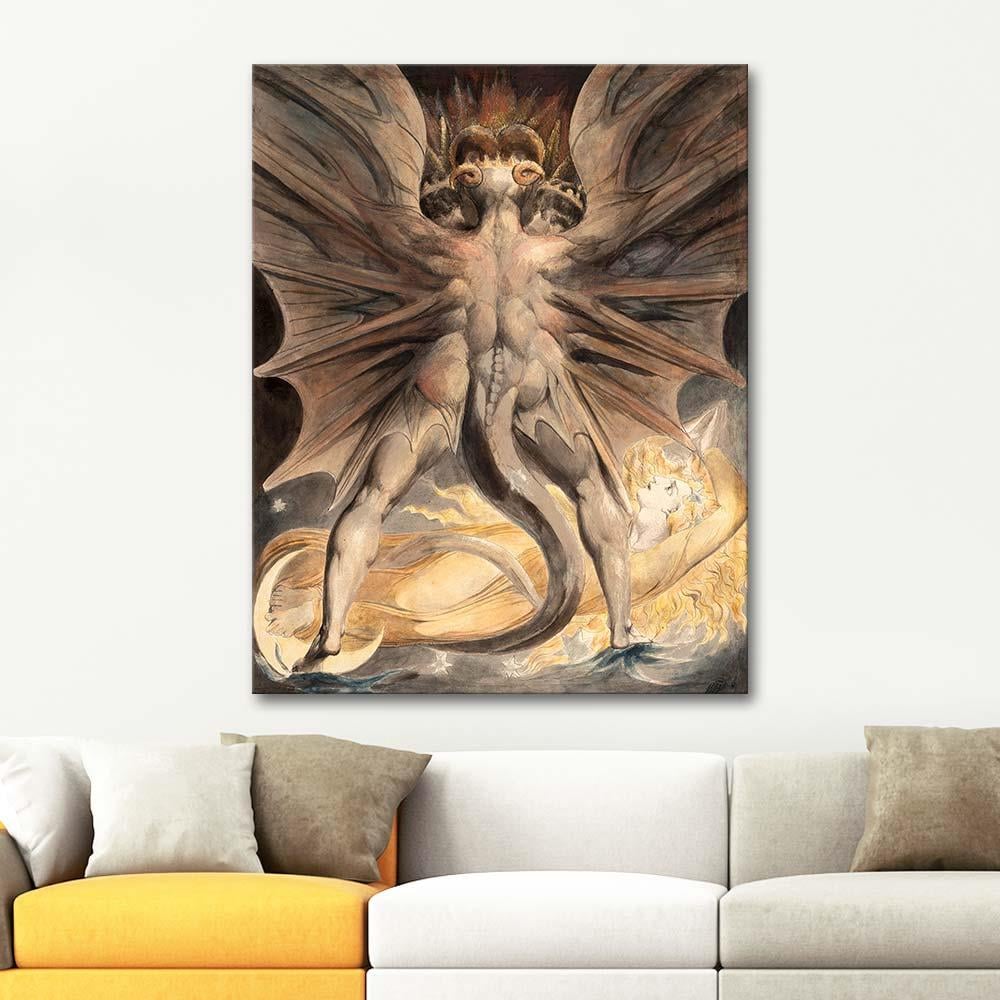 William Blake Great Red Dragon and the Woman Clothed in Sun Art Print