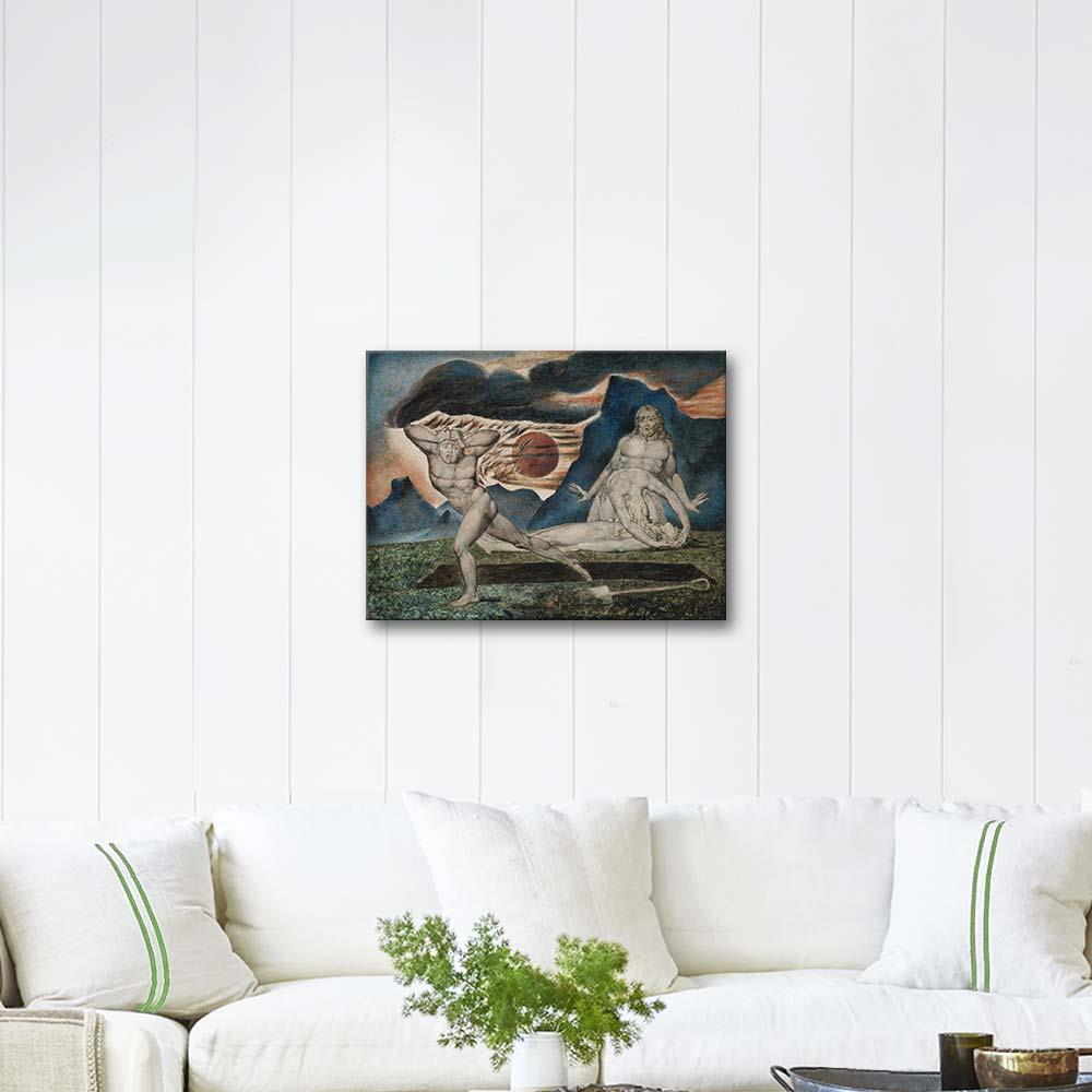 William Blake Adem ve Havva'nın Habil'in Cesedini Buluşu Kanvas Tablo