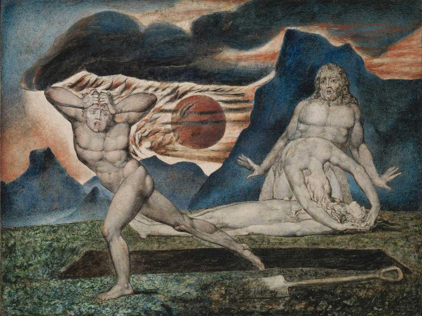 William Blake Adem ve Havva'nın Habil'in Cesedini Buluşu Kanvas Tablo