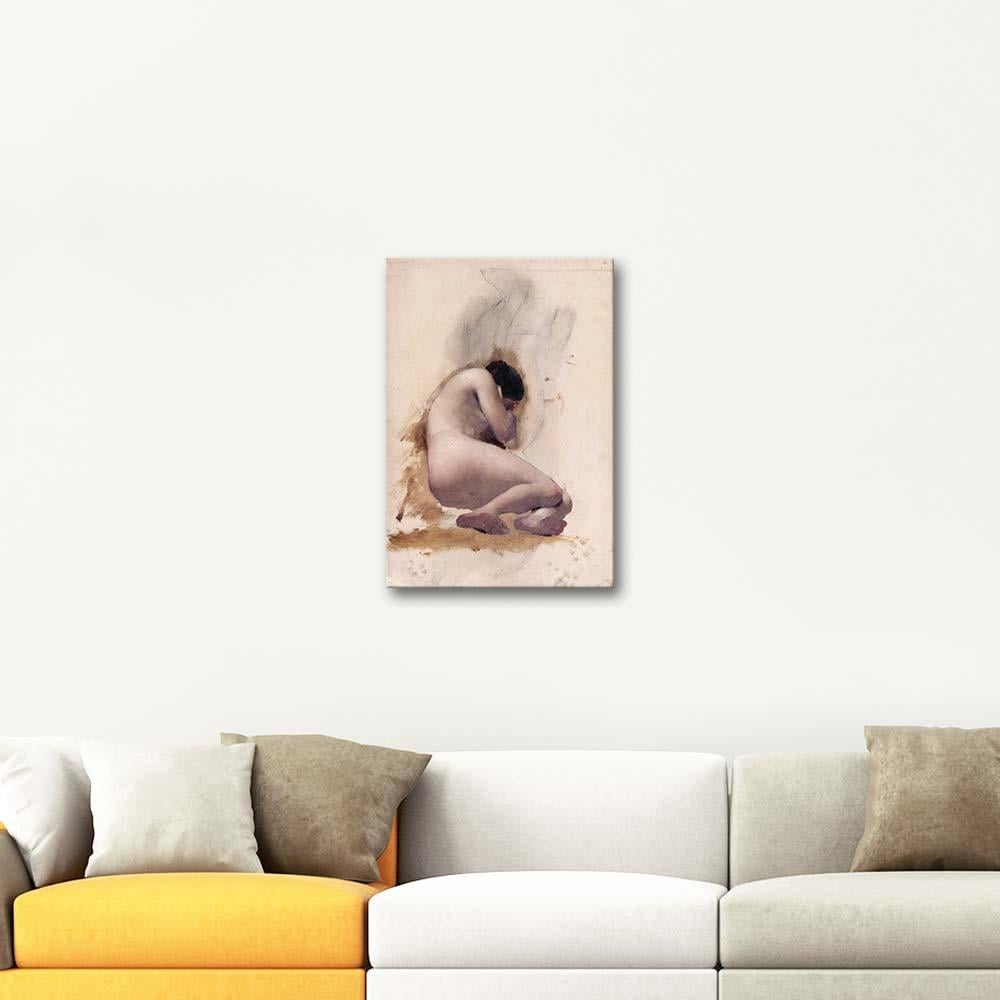 William Etty Reclining Female Nude 01 Art Print