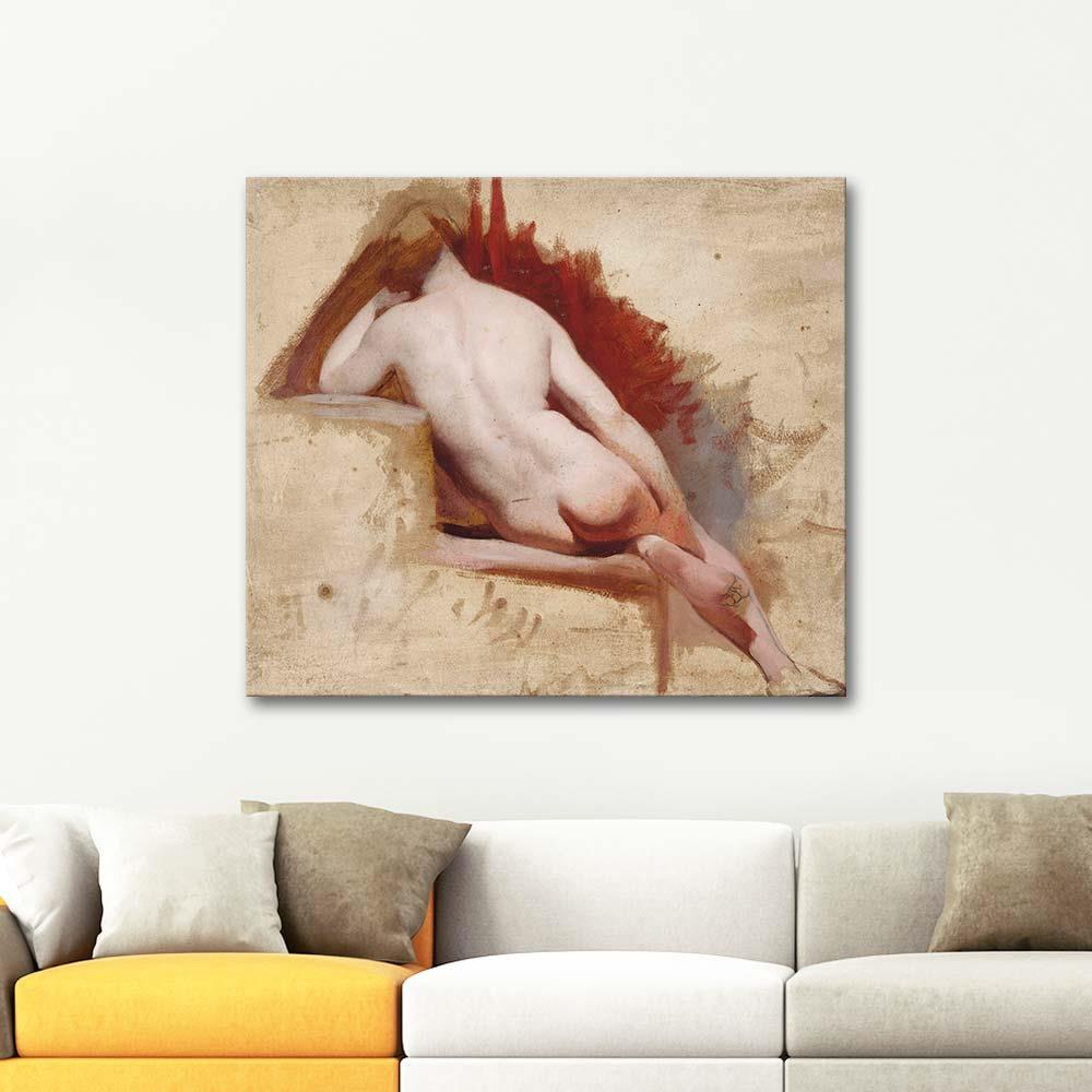 William Etty Seated Female Nude Study Art Print