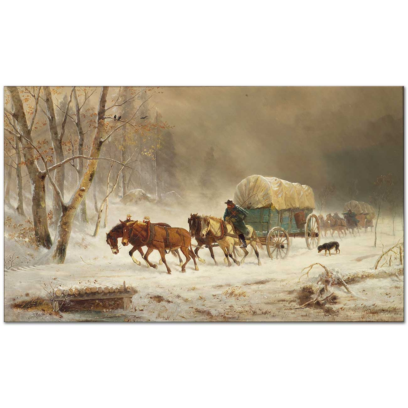 William Hahn Eve Dönüş Kanvas Tablo