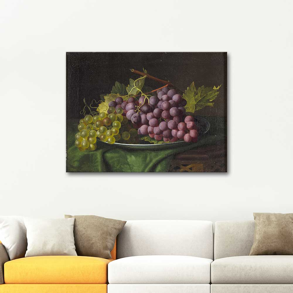 William Hammer Still Life with Grapes on a Plate Art Print