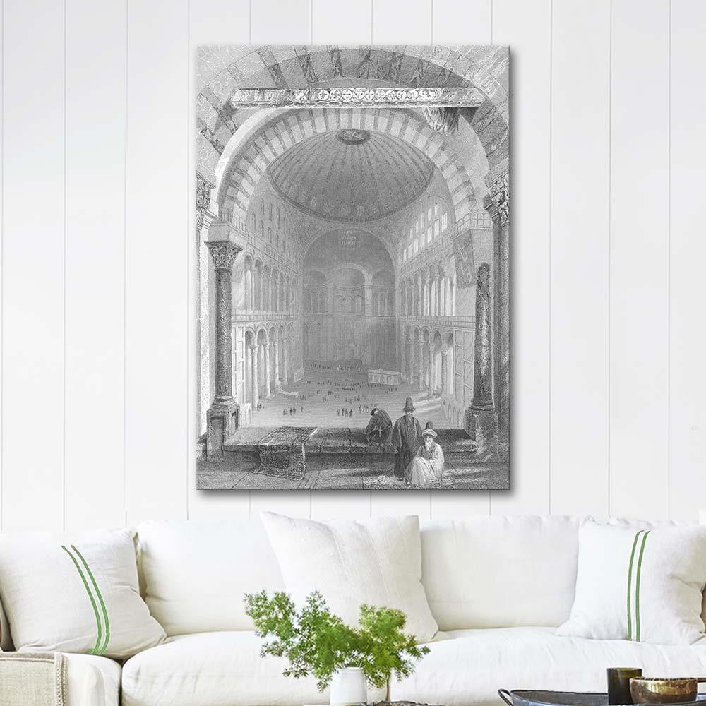William Henry Bartlett Interior of Saint Sophia Art Print
