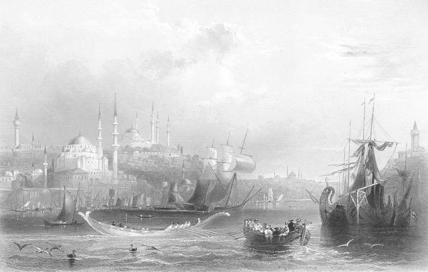 William Henry Bartlett Port Constantinople Art Print