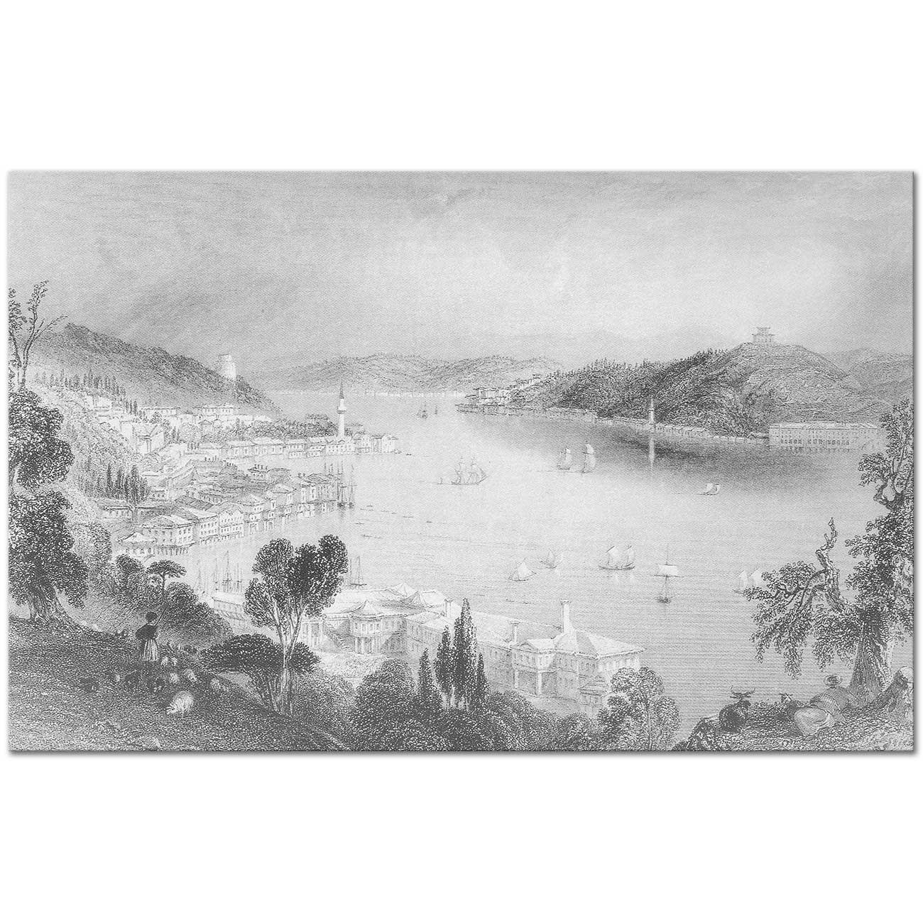 William Henry Bartlett Boğaziçi Kanvas Tablo