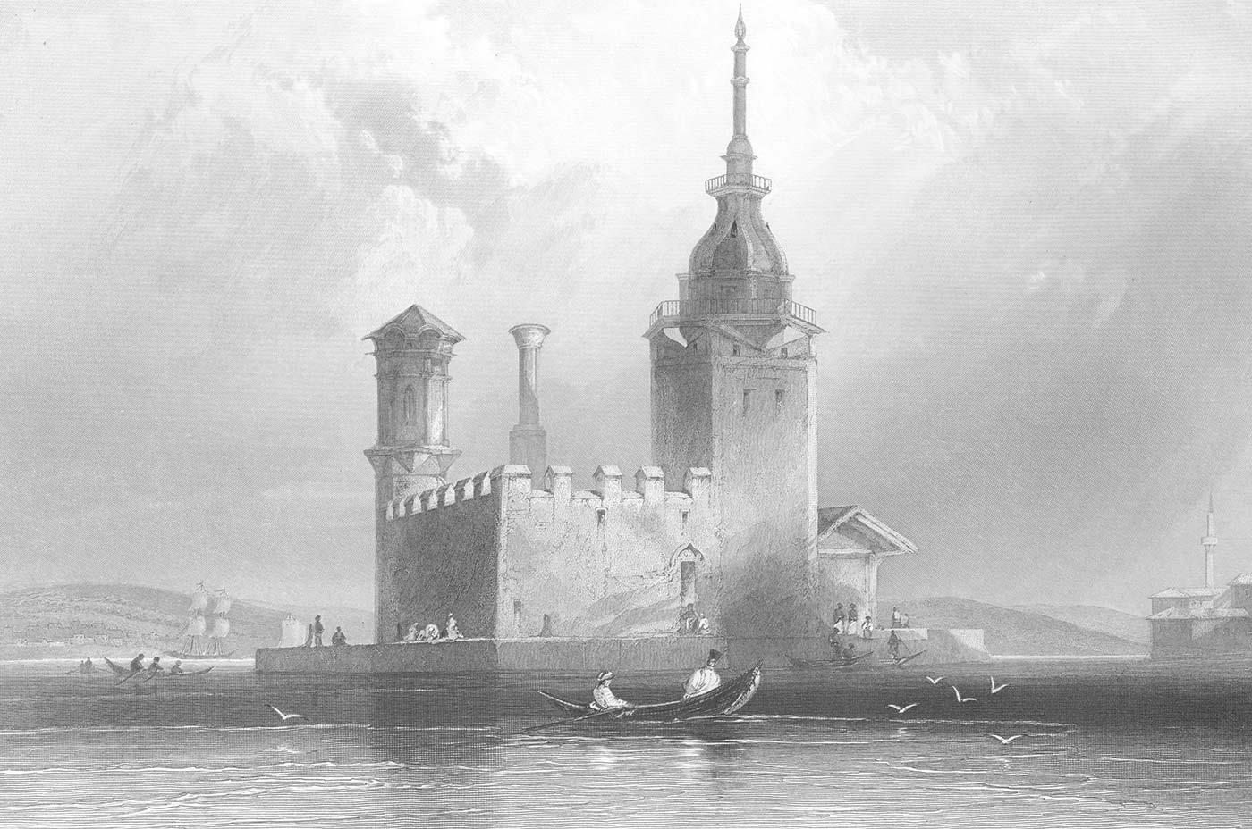 William Henry Bartlett The Maiden Tower Art Print
