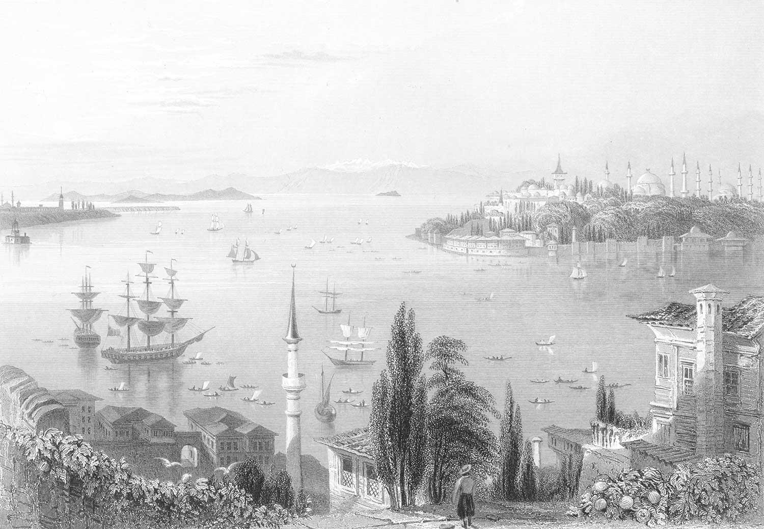 William Henry Bartlett Tarihi Yarımada Kanvas Tablo