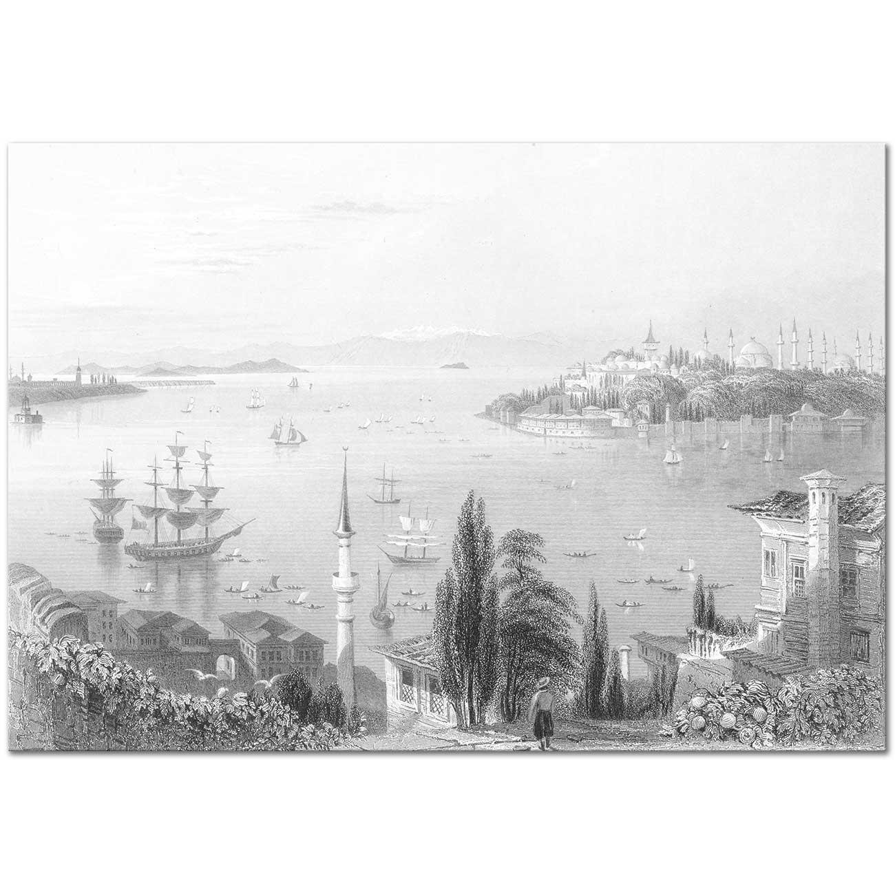 William Henry Bartlett Tarihi Yarımada Kanvas Tablo