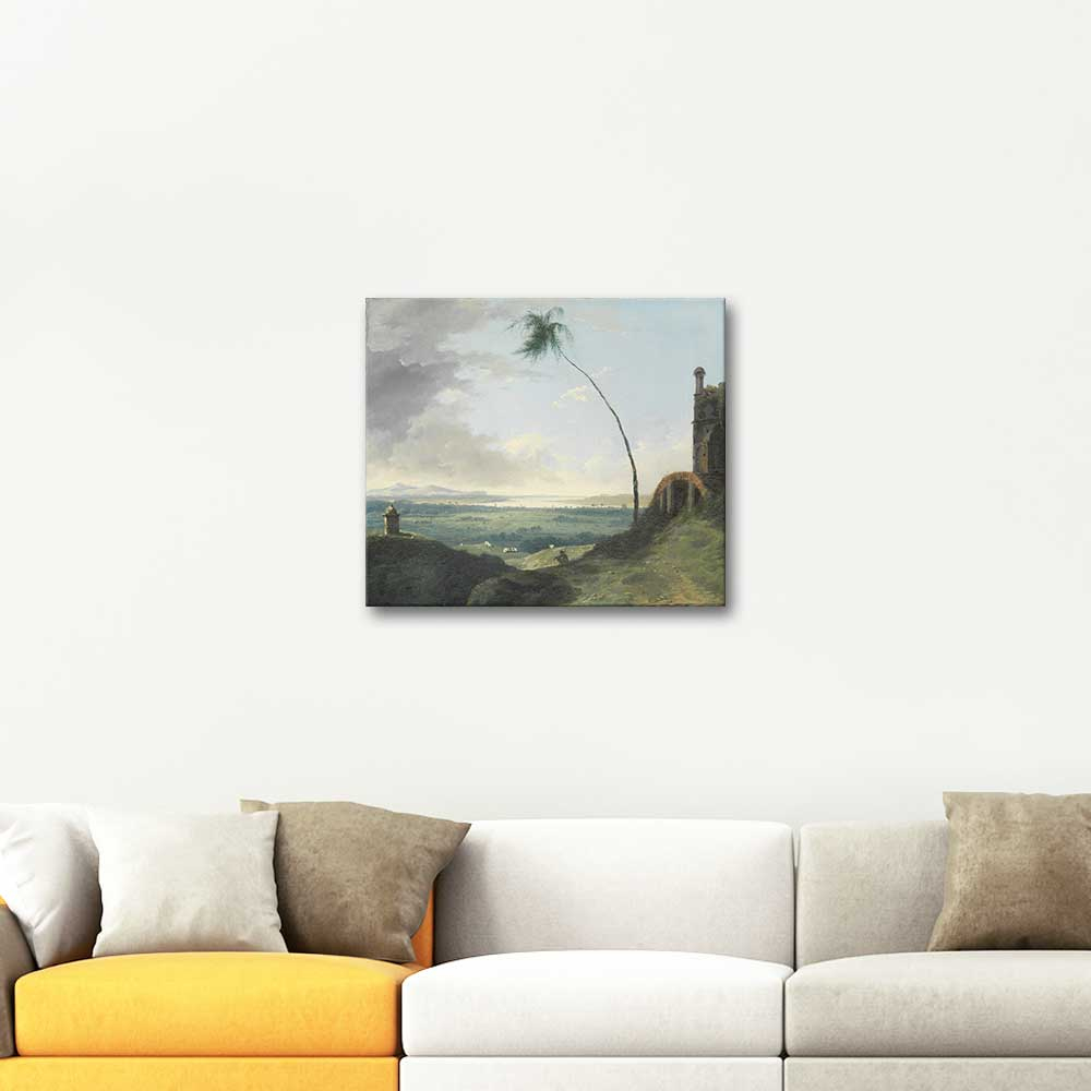 William Hodges Tomb and Distant View of Rajmahal Hills Art Print