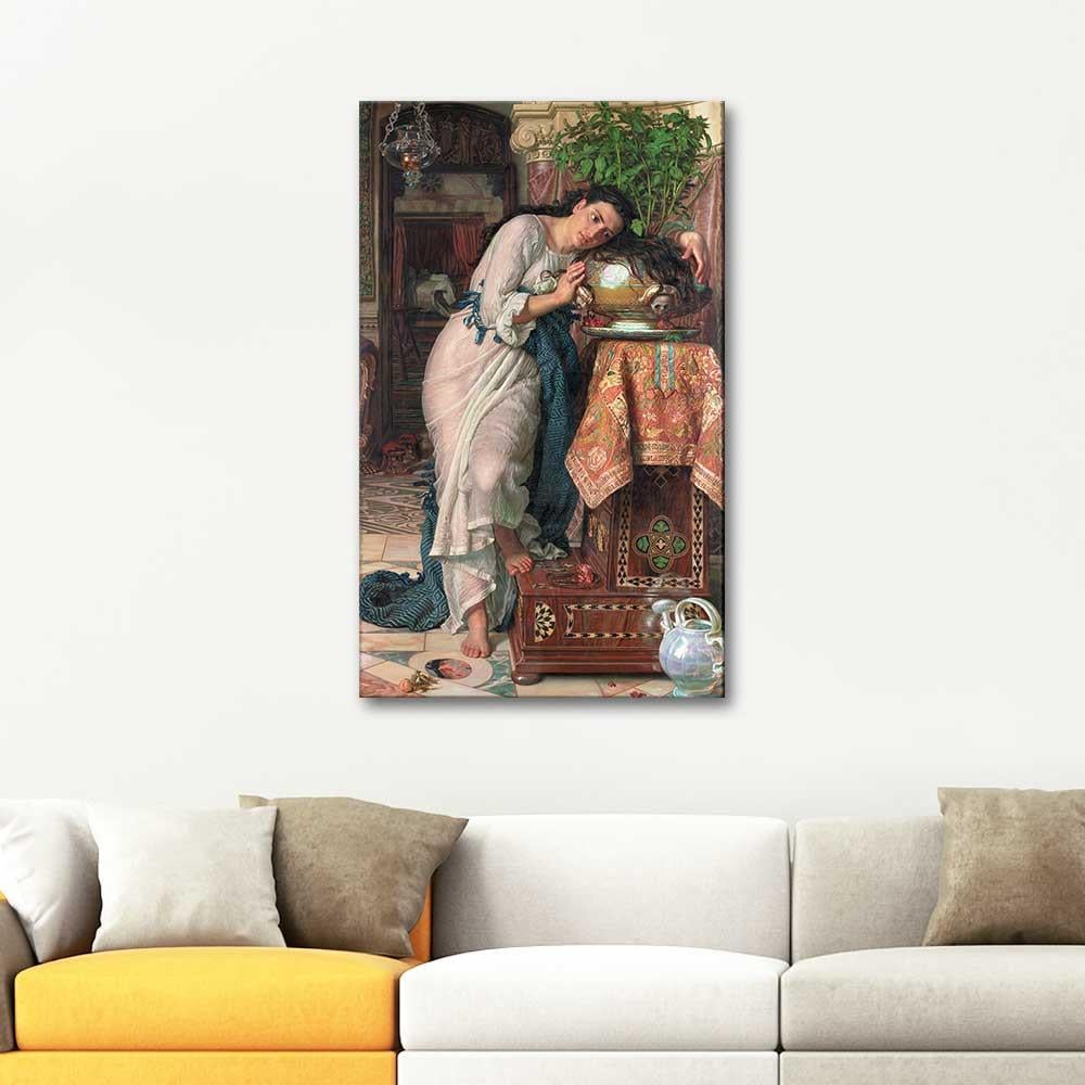 William Holman Hunt Isabella ve Fesleğen Saksısı Kanvas Tablo