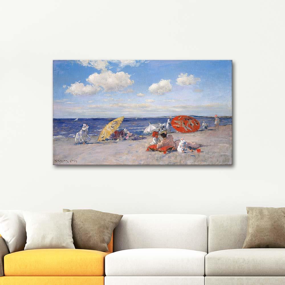 William Merritt Chase At the Seaside Art Print