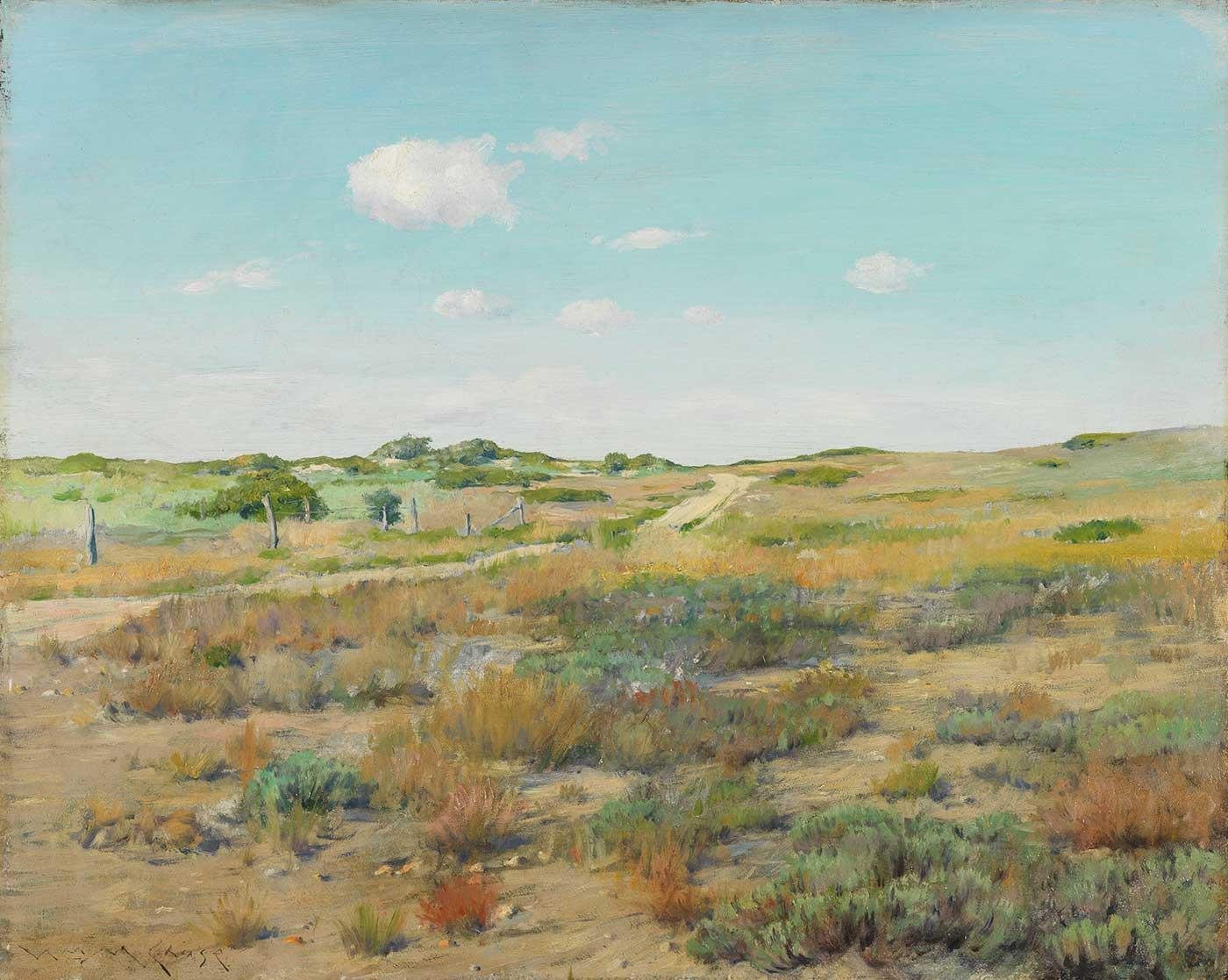 William Merritt Chase Güneşli Havada Shinnecock Tepeleri Kanvas Tablo
