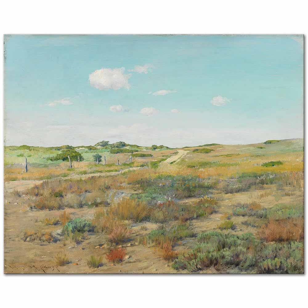 William Merritt Chase Güneşli Havada Shinnecock Tepeleri Kanvas Tablo